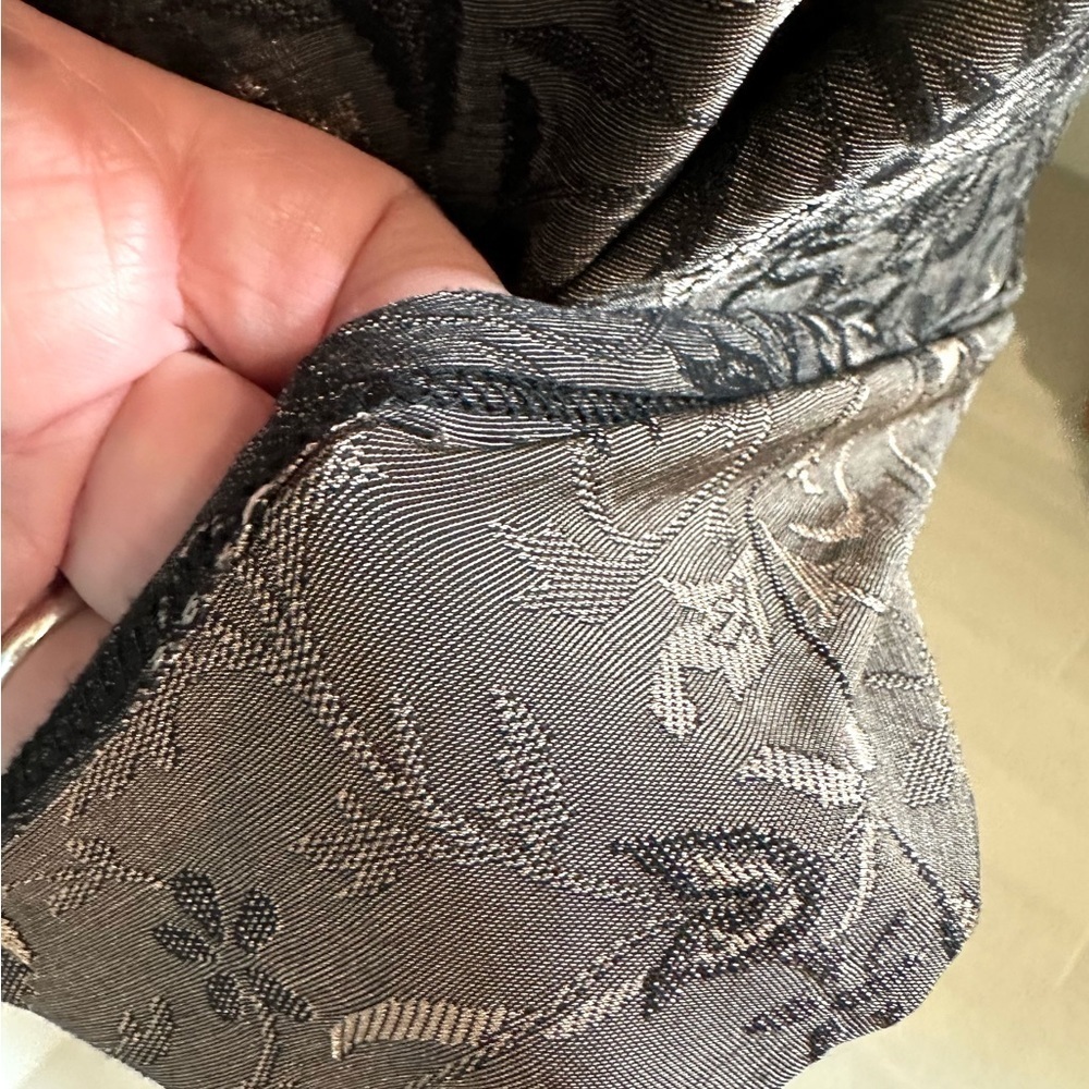 Hanky PANKY Woven Stretch Top Charcoal Silver Black 3/4 Sleeve BUY NOW PRICE - Picture 7 of 8